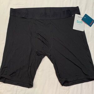 NWT Tommy John Men's 2XL Black Second Skin Quick Draw Boxer Briefs